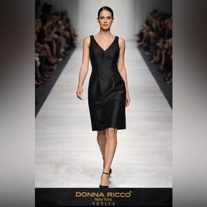 Donna Ricco Black Midi Dress